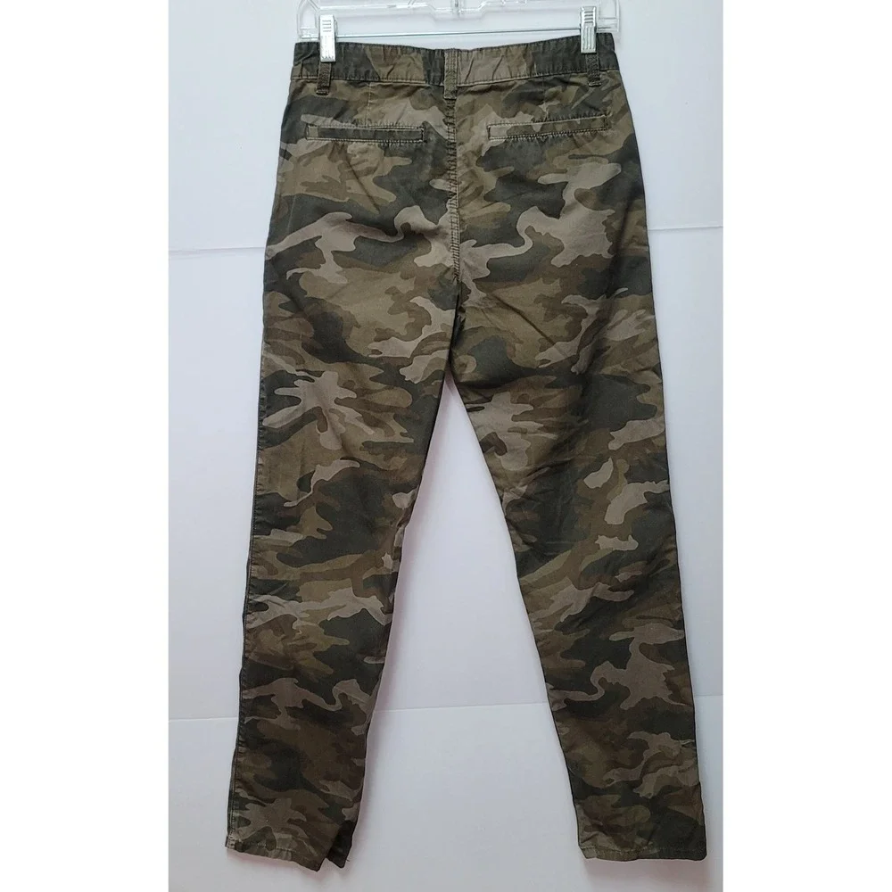 Old Navy Kids Skinny Chino Olive Camo Pants Sz 18‎ Streetwear Casual School Wear